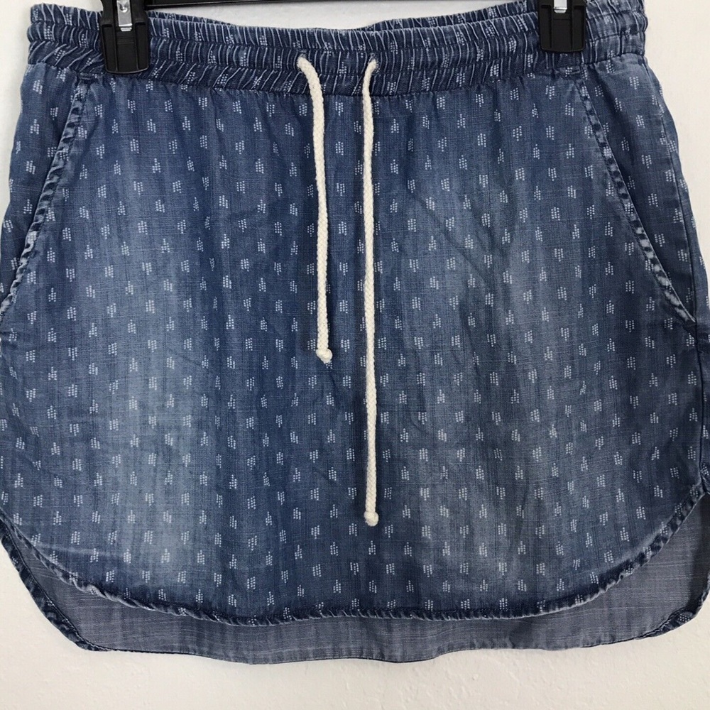 Cloth & Stone Lightweight Distressed Look Tencel Mini Skirt w/ pockets! S